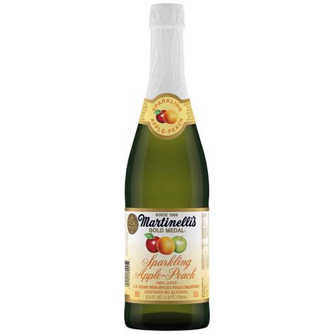 Martinellis Gold Medal Sparkling Apple Peach Cider With 100 Pure