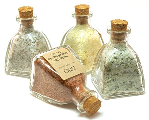 Flavored Sea Salt Set 4 Gourmet Sea Salt Blends In Mini