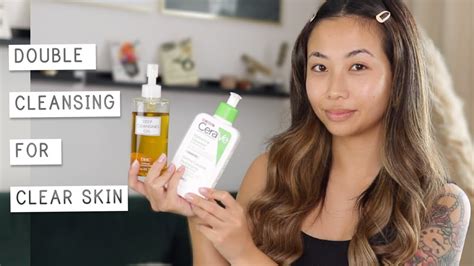 How To Double Cleanse How To Oil Cleanse Dry Skin Youtube