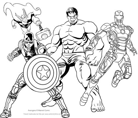 Dibujo De Los Avengers Para Colorear