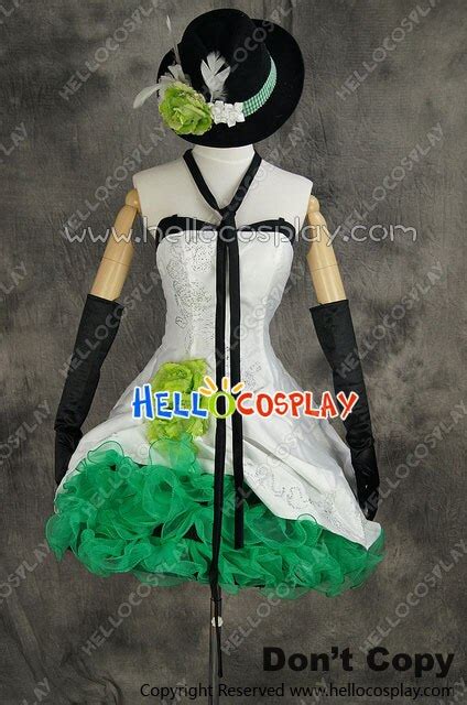 Vocaloid 2 Megpoid Gumi Green White Outfit Cosplay Costume H008cosplay
