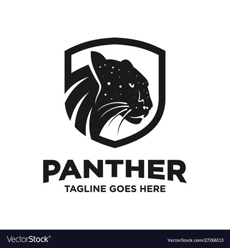 Black Panther Logo Design Template Royalty Free Vector Image