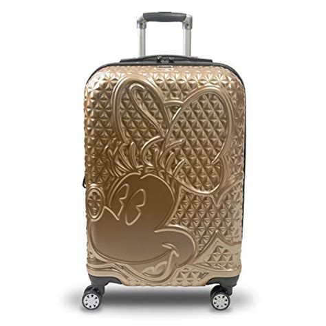 ful disney textured minnie mouse 29in hard sided rolling luggage gold pricepulse