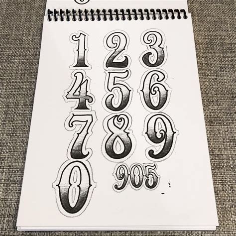 Big Meas Numbers 2 Go Numeric Guide Number Tattoo Fonts Tattoo Fonts