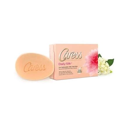 2x Caress 40 Oz Daily Silk Bar Soap Silky Soft Skin White Peach