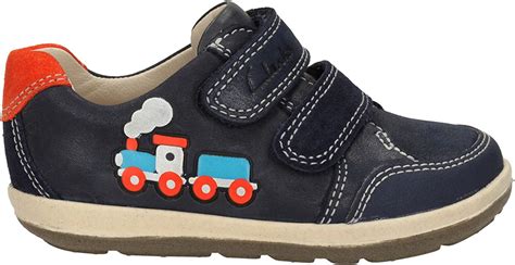 Clarks Boys Softly Tom Fst Walking Baby Shoes Blue Navy Leather 3