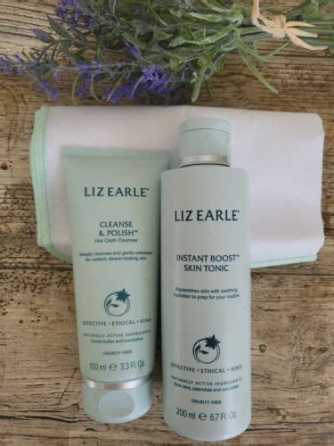 Liz Earle Cleanse And Polish Hot Cloth Cleanser 100ml Skin Tonic 2 Cloths Ebay