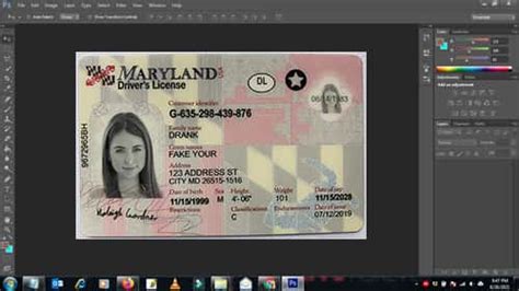 Maryland Drivers License Psd Template New Edition Download