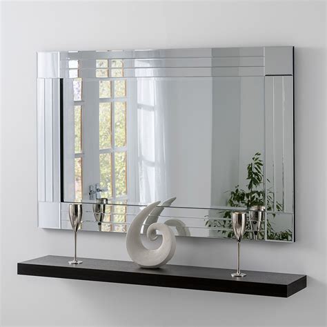 Contemporary Triple Bevelled Wall Mirror Bevelled Wall Mirror