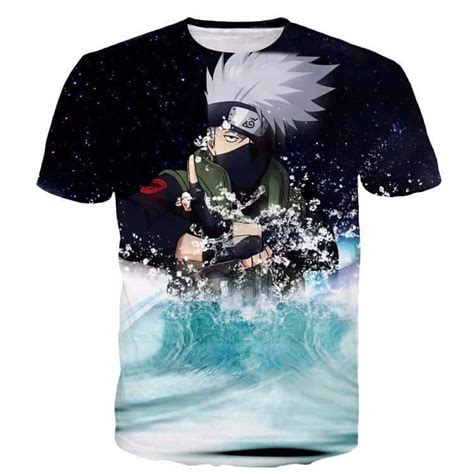 Kakashi Hatake In The Water Galaxy Space Naruto Unique Stylish 3d T Shirt Saiyan Stuff