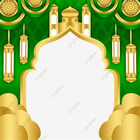Islam Mosque Hd Transparent Islamic Frame Cloudy Mosque Emerald Colour