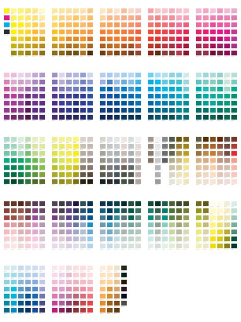 2024 Pantone Color Chart Template Fillable Printable PDF Forms