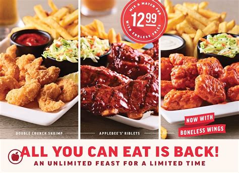 Applebee S Launches All You Can Eat Boneless Wings