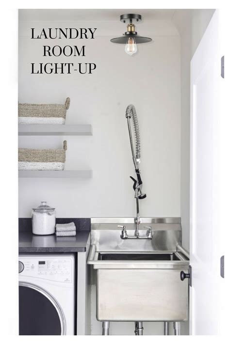This Semi Flush Light Fixture Brightens Your Laundry Room With Style