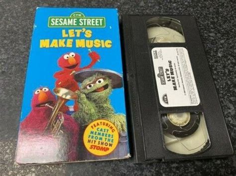 Sesame Street Lets Make Music Vhs Video Stomp Free Shipping