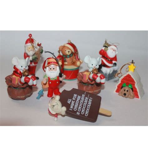 Source Unknown Holiday Vintage 8pc Lot Hard Plastic Christmas