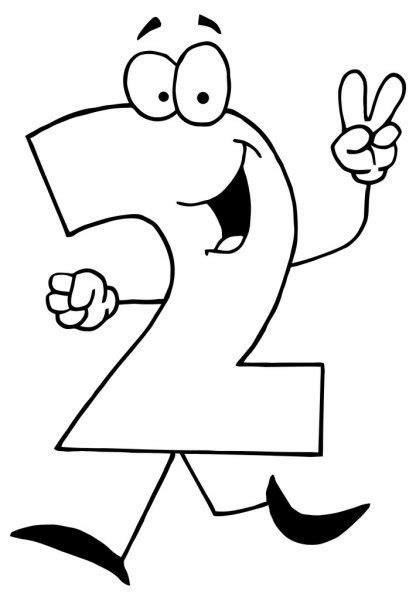 Funny Cartoon 2 Number Stock Vector Image By ©hittoon 61086287
