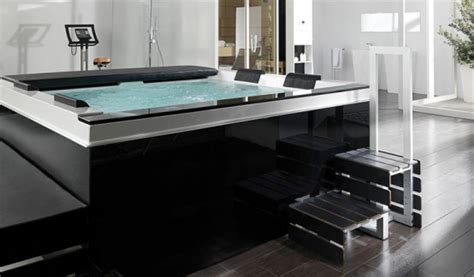 Jacuzzi tubs are popular worldwide, especially in modern homes. High-Tech Luxury Spa Tubs - Pacific from Systempool - DigsDigs