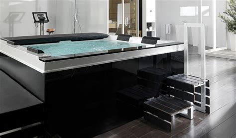 Many people prefer indoor hot tubs instead of outdoor ones because they can enjoy them in privacy and they will be more 'sanitary' since. High-Tech Luxury Spa Tubs - Pacific from Systempool - DigsDigs