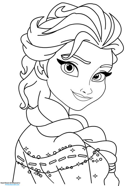 Frozen Queen Elsa Coloring Page Coloring Pages