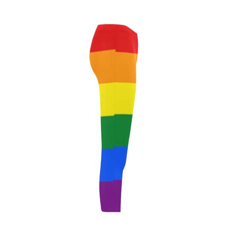 gay pride rainbow flag stripes capri legging model l02 id d346824