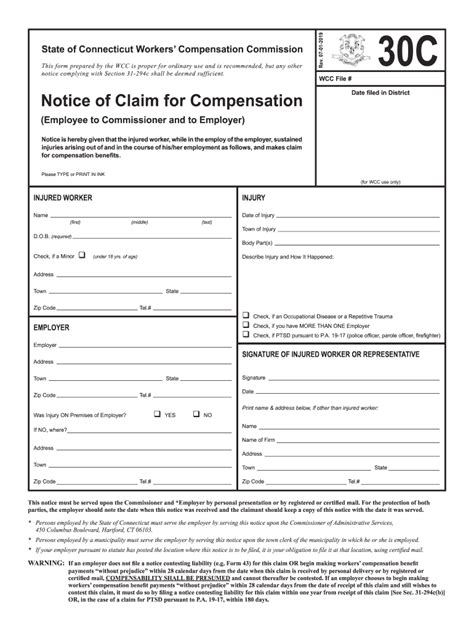 Ct Workers Compensation 30c 2019 2024 Form Fill Out And Sign Printable Pdf Template Signnow