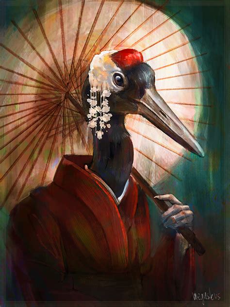 Cultural Birds 1 Japan Red Crowned Crane Art Of