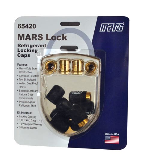 Mars Universal Refrigerant Locking Cap Black 10pk 65420