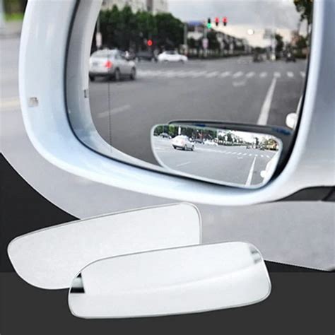 2pcs Universal Car Auto 360 Degree Wide Angle Convex Rear Side View Blind Spot Mirror In Mirror
