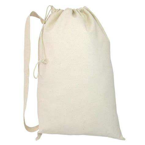 Heavy Duty Natural Cotton Canvas Laundry Bags Natural