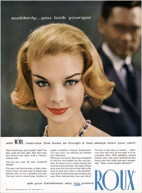 Gretchen Harris Roux Hair Color Ad Vogue September 15 1956 Hair