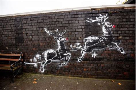 A Christmas Mural By Banksy Appears In Birmingham