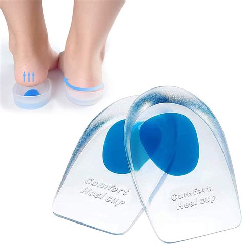 Gel Heel Cups Silicone Heel Pads U Shaped Ergonomic Design For