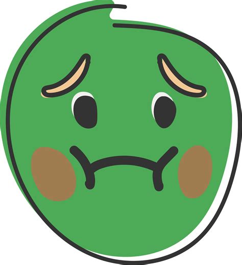 Participación Espalda Vómito Emojis Verde Emoticon Rostro Asco Mano