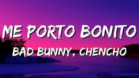 Bad Bunny Ft Chencho Corleone Me Porto Bonito Letralyrics Un