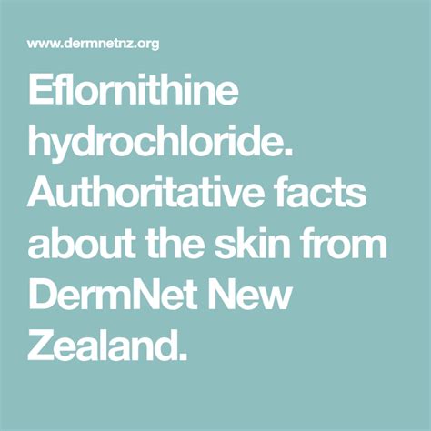 Eflornithine Hydrochloride Authoritative Facts About The Skin From