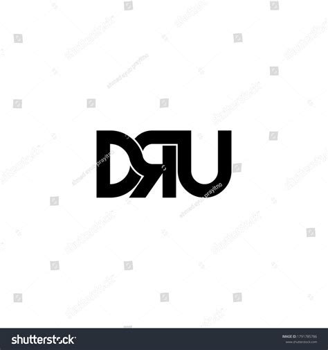 Dru Original Monogram Logo Design Stock Vector Royalty Free