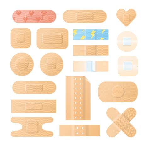 Premium Vector Collection Of Adhesive Bandages Plasters Or Patches