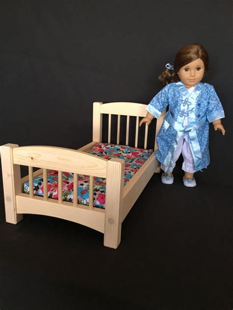 Standard Bed For American Girl And All Other 18 Dolls Whitewood