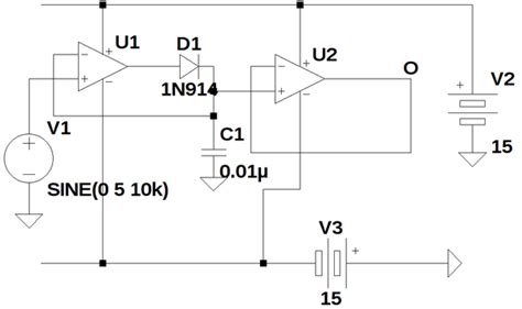 Finding the leak in an opamp peak detector circuit. What is the peak detector in an operational amplifier? - Quora