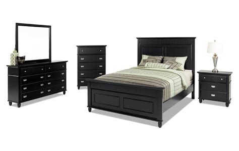 Spencer Queen Black Bedroom Set | Black bedroom sets, Grey bedroom set, Bedroom set