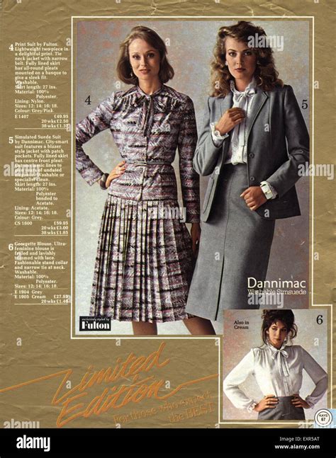 1980s Uk Kays Fashion Catalogue Brochure Plate Stock Photo Alamy