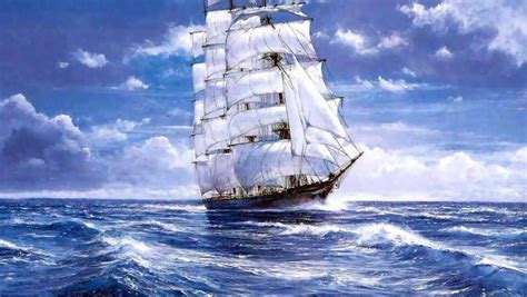 Free Download With All Sails Billowing Beneath A Fair Wind 1360x768