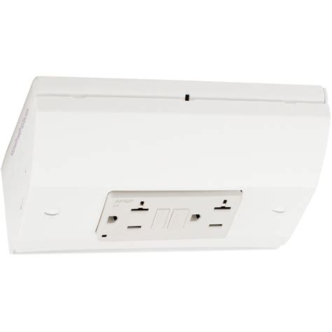 Under Cabinet Low Profile Power Outlet Box 20a Gfiafi Outlet White