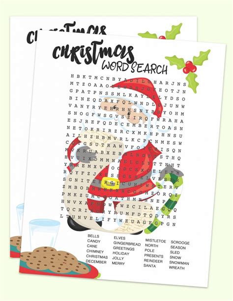 Free Christmas Printable Santa Word Search About A Mom