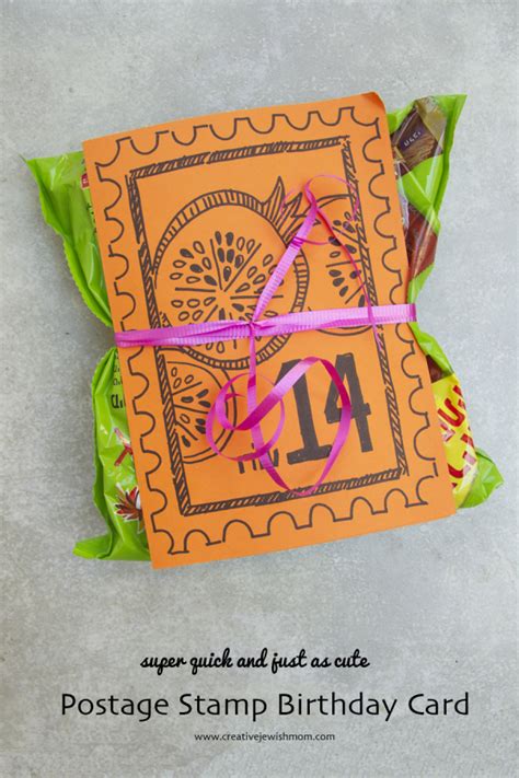 Quick Postage Stamp Themed Birthday Card Creative Jewish Mom