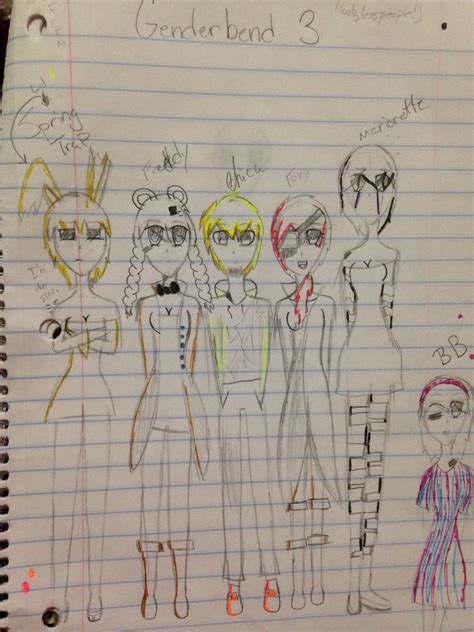Gender Bend 3 Of Fnaf Read The First Two For The Pinning Rights Genderbend Fnaf Male Sketch