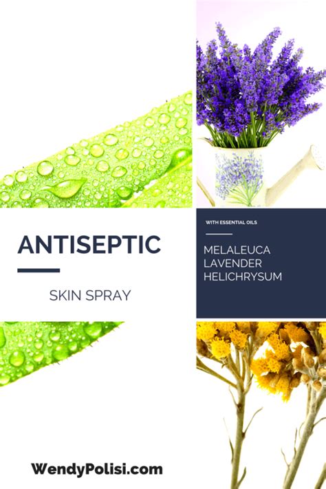 Well you're in luck, because here they come. Homemade Antibacterial Spray for Skin - Wendy Polisi