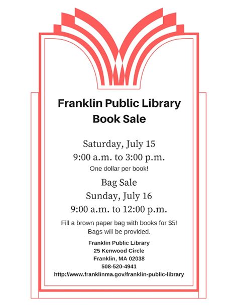 Franklin Matters Franklin Public Library Book Sale Saturday And