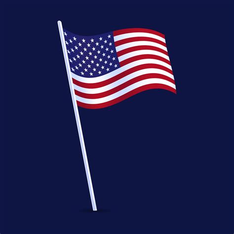 Illustration Of A Waving Flag Of The United States Of America Us Flag
